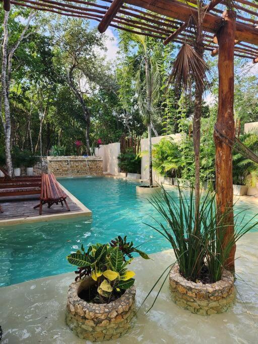 Apartment With Private Pool Tulum Chemuyil Exterior foto
